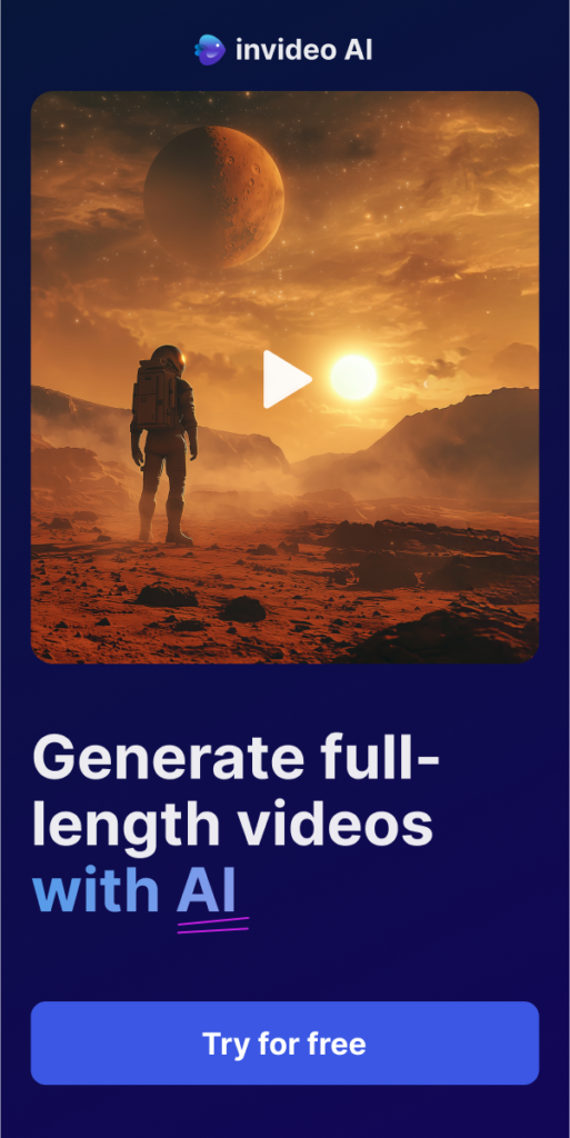 InVideo AI - Generate full length videos